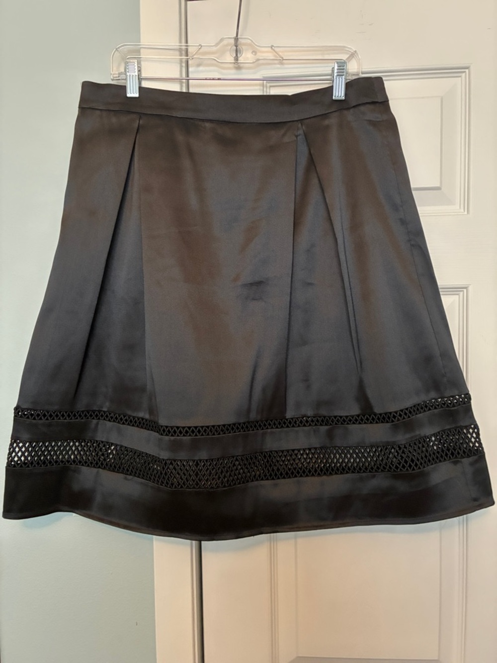 Formal black midi skirt